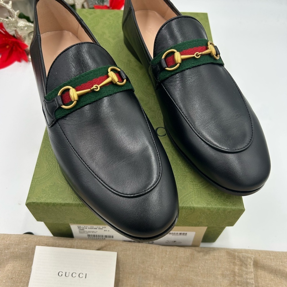 Women's Gucci, jordaan leather loafers size 41.5 made in Italy - Picture 1 of 10